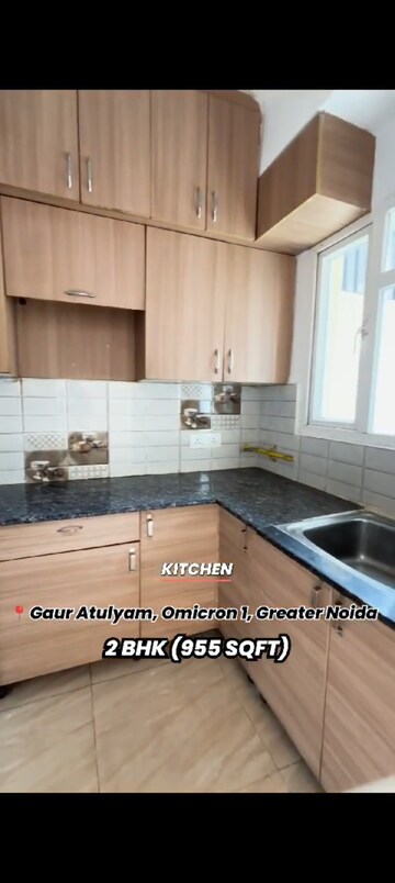 Kitchen in 2 BHK Apartment at Gaur Atulyam, Omicron I Greater Noida – for Sale