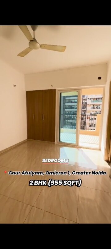 Bedroom in 2 BHK Apartment at Gaur Atulyam, Omicron I Greater Noida – for Sale