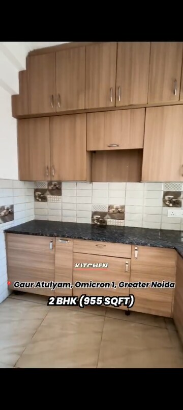 Kitchen in 2 BHK Apartment at Gaur Atulyam, Omicron I Greater Noida – for Sale