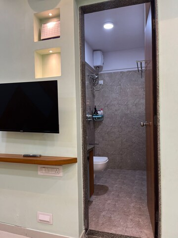 Bathroom in 2 BHK Apartment at Krishna Tower Kapurbawdi, Kapur Bawdi – for Rent