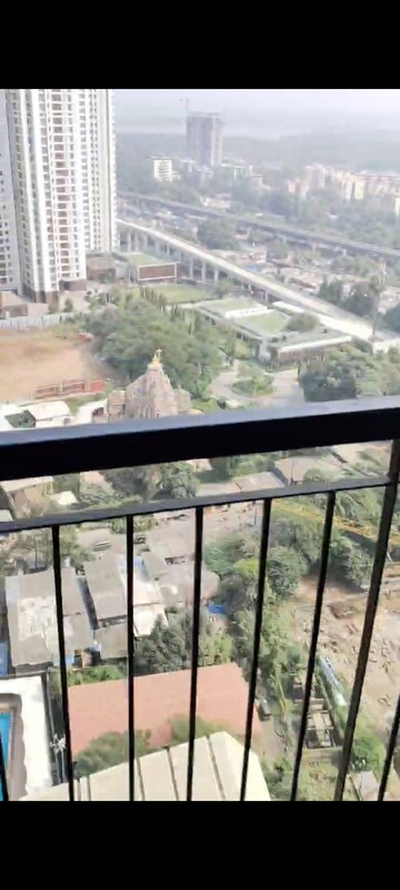 Balcony in 1 BHK Apartment at Runwal Eirene, Balkum Pada – for Rent