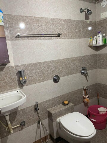 Bathroom in 3 BHK Apartment at Shree Balaji  Om Harmony, Kharghar – for Rent