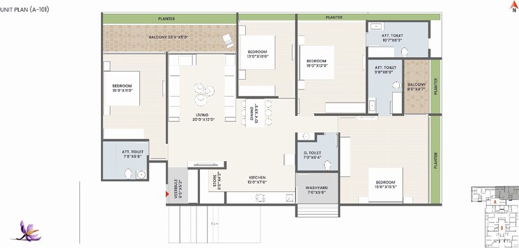 Floor Plan, shlok-abhilasha 4 Bedroom 3546 Sq.Ft. Apartment In Gota Ahmedabad 8006245