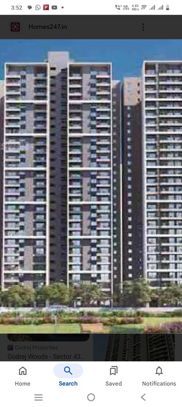 4 BHK Apartment – Exterior View View at Godrej Woods, Sector 43 - for Sale