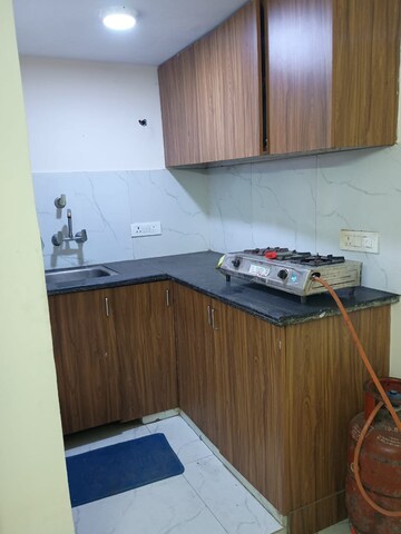 Kitchen in 1 BHK Builder Floor at Khirki Extension – for Rent