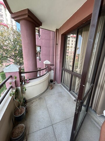 Balcony in 3.5 BHK Apartment at Unitech Palms, South City 1 – for Rent