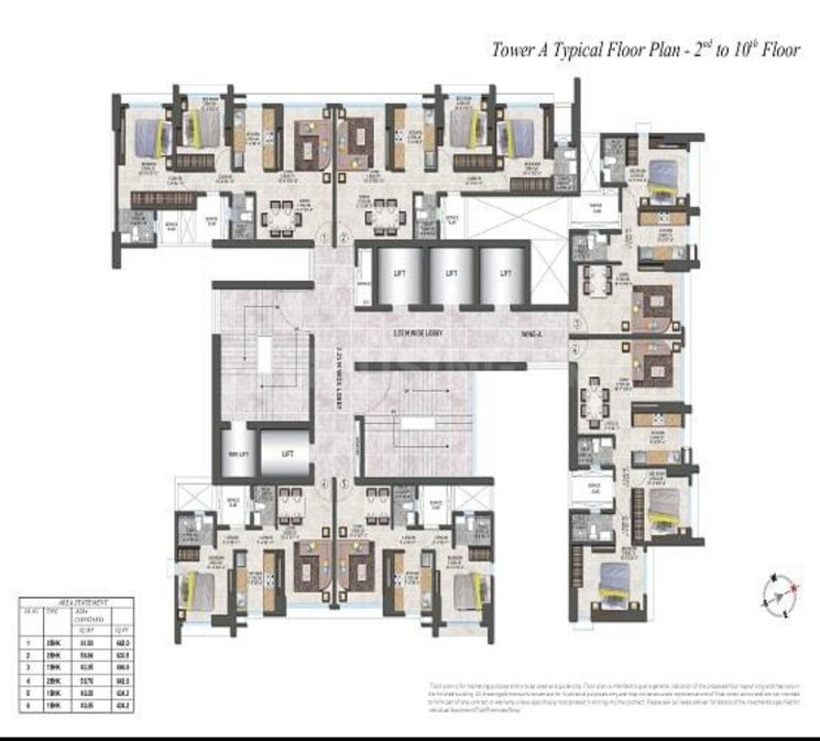 Floor Plan, sheth-irene 1 Bedroom 715 Sq.Ft. Apartment In Malad West Mumbai 8007500