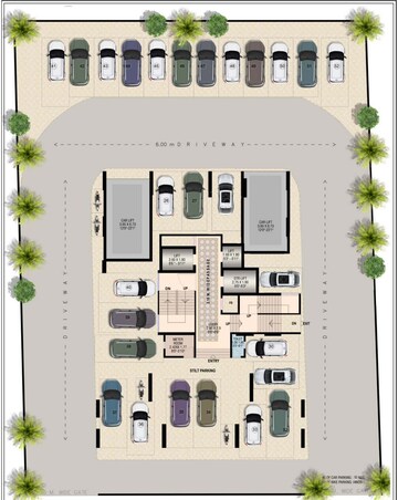 Floor Plan in 3 BHK Apartment at Kharghar Sector 19 – for Sale