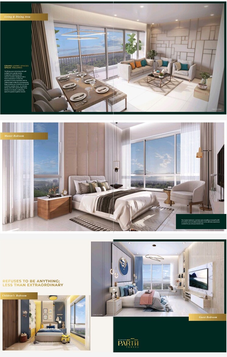 Kitchen, kumar-parth-towers 2 Bedroom 774 Sq.Ft. Apartment In Baner Pune 8007822