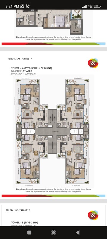 Master Bedroom in 3 BHK Apartment at Urban The Zirk, Nabha – for Sale