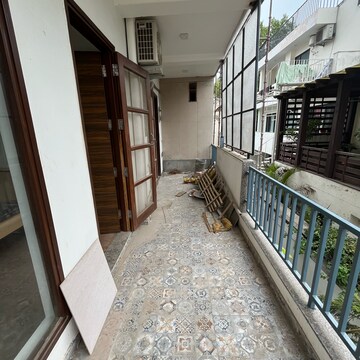 Balcony in 4 BHK Builder Floor at Ansal Sushant Lok I, Sushant Lok I – for Rent