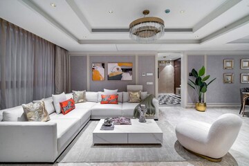 Living Room in 4 BHK Apartment at Eisha Synergy, Salisbury Park – for Sale
