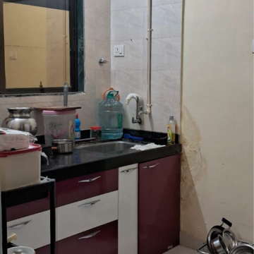 Kitchen in 1 BHK Apartment at Prabhadevi – for Rent