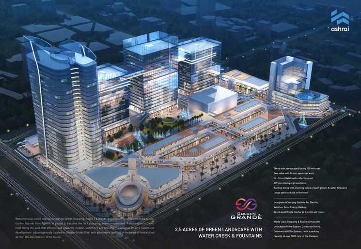 Exterior View, ashrai-golden-grande Commercial Office Space 550 Sq.Ft. In Tech Zone 4 Greater Noida Greater Noida 8010496