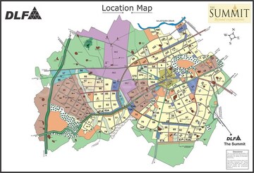 4 BHK Apartment – Map Location View at DLF The Summit, Dlf Phase V - for Rent