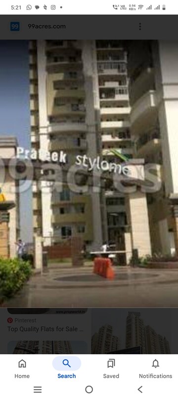 3 BHK Apartment – Exterior View View at Prateek Stylome, Sector 45 - for Rent