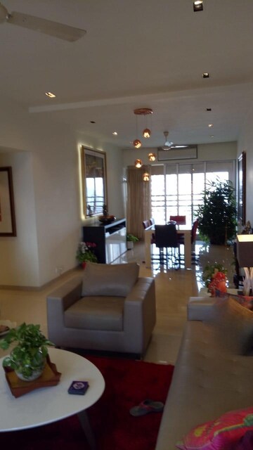 Living Room in 3 BHK Apartment at Lodha The World Towers World One Tier 2, Worli – for Rent