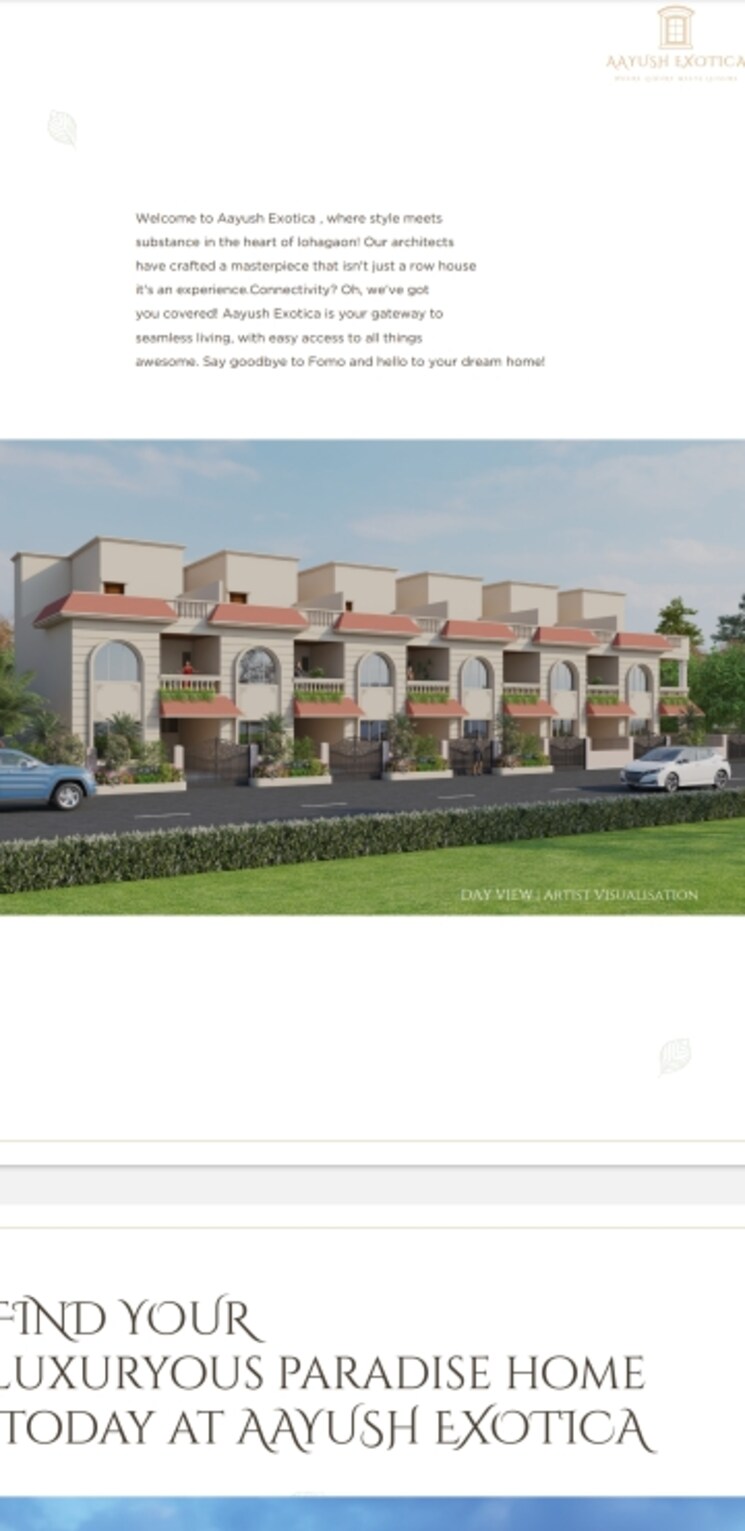 Exterior View, aayush-exotica 4 Bedroom 2015 Sq.Ft. Villa In Lohgaon Pune 8011768