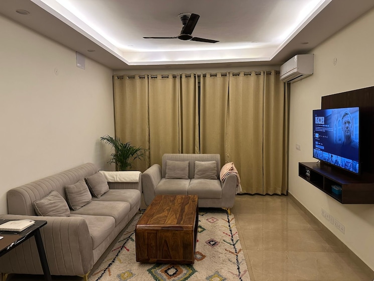 Living Room, shapoorji-pallonji-joyville-gurgaon 2 Bedroom 824 Sq.Ft. Apartment In Sector 102 Gurgaon 8011839