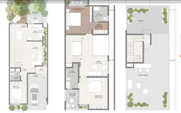 Floor Plan in 3 BHK Villa at Evantha Earthen Ambience, Sarjapur – for Sale