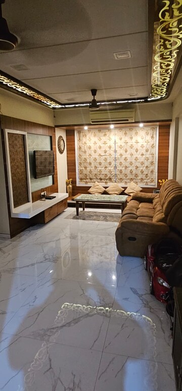 Living Room in 4 BHK Apartment at Palm Towers, Seawoods – for Rent
