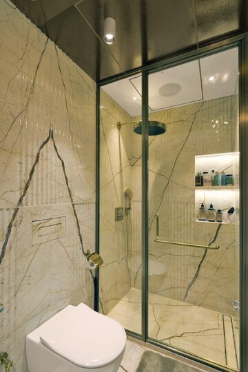 Attached Bathroom in 3 BHK Apartment at Lodha The World Towers World One Tier 2, Worli – for Rent