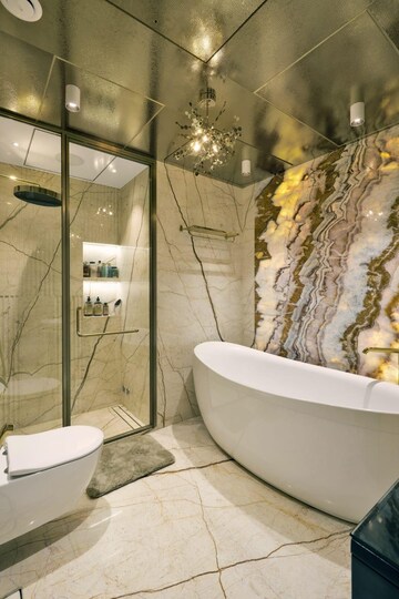 Bathroom in 3 BHK Apartment at Lodha The World Towers World One Tier 2, Worli – for Rent