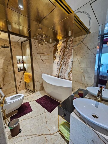 Attached Bathroom in 3 BHK Apartment at Lodha The World Towers World One Tier 2, Worli – for Rent