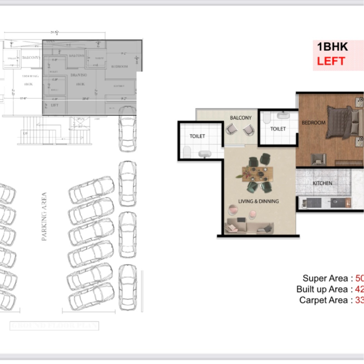 Floor Plan, sector 73 2 Bedroom 810 Sq.Ft. Builder Floor In Sector 73 Noida 8012147