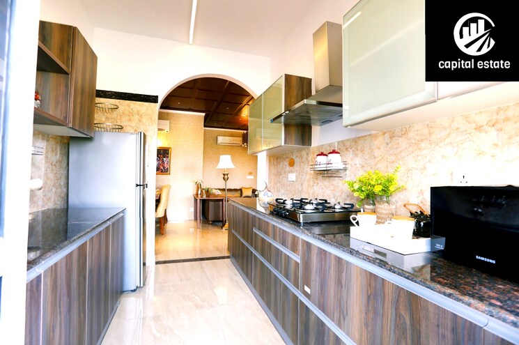 Kitchen, sushma-crescent 3 Bedroom 1860 Sq.Ft. Apartment In Dhakoli Village Zirakpur 8012317