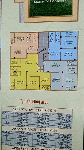 Floor Plan in 2 BHK Builder Floor at Tangra – for Sale