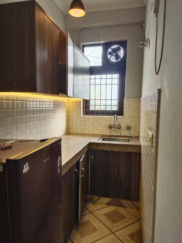 Kitchen in 1 BHK Builder Floor at Freedom Fighters Enclave – for Rent