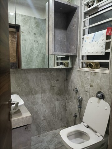 Bathroom in 2 BHK Apartment at Romell Aether, Goregaon East – for Rent