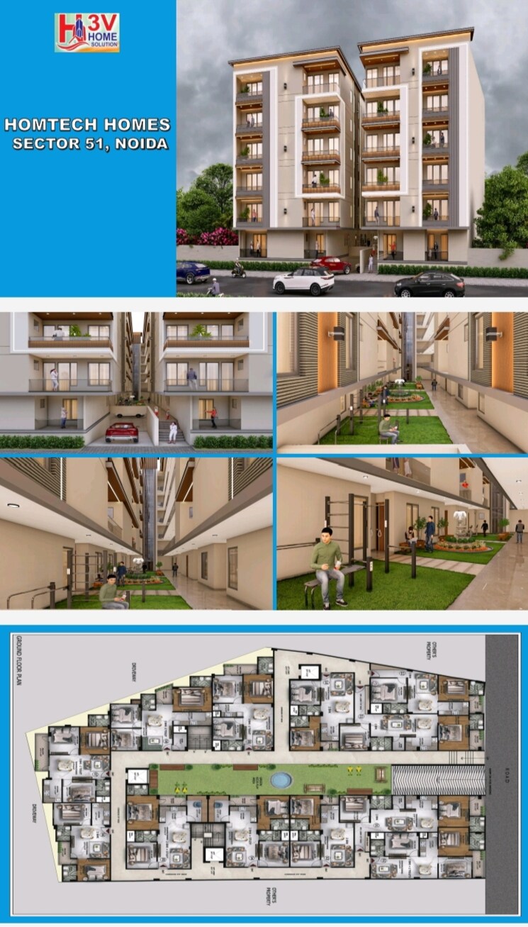Exterior View, sector 51 3 Bedroom 1550 Sq.Ft. Builder Floor In Sector 51 Noida 8013796
