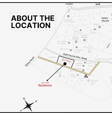 3 BHK Builder Floor – Map Location View at Sector 65 - for Sale