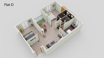 Floor Plan in 2 BHK Apartment at Joka – for Sale