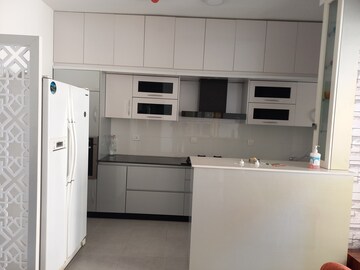 Kitchen in 3 BHK Apartment at Bhartiya Nikoo Homes, Thanisandra Main Road – for Rent