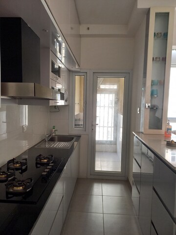 Kitchen in 3 BHK Apartment at Bhartiya Nikoo Homes, Thanisandra Main Road – for Rent