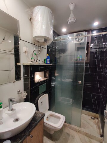 Bathroom in 3 BHK Builder Floor at Old Rajinder Nagar – for Rent