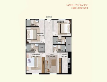 Floor Plan in 1 BHK Apartment at Renigunta – for Sale