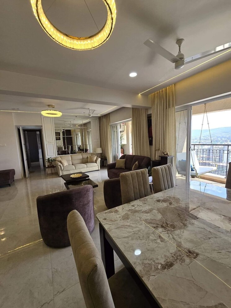 Living Room, purple-cloud-9 3.5 Bedroom 2300 Sq.Ft. Villa In Nibm Annexe Pune 8015956