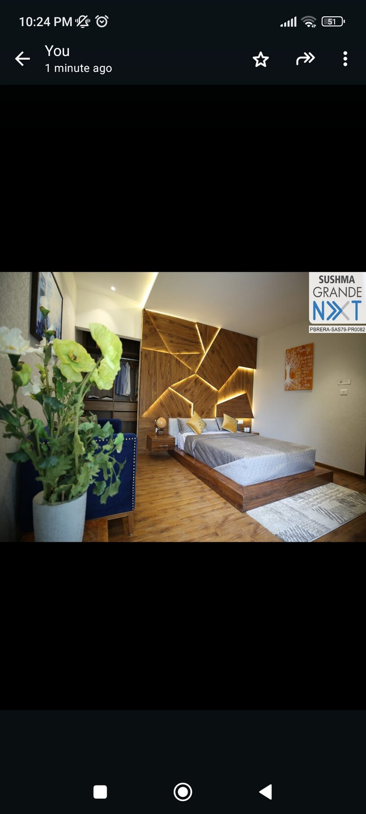 Bedroom, sushma-grande-nxt 3 Bedroom 1650 Sq.Ft. Apartment In Lohgarh Zirakpur 8015963