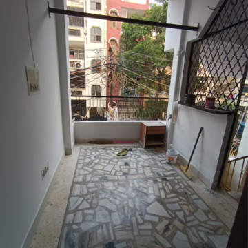 Balcony in 2 BHK Builder Floor at Malviya Nagar – for Rent