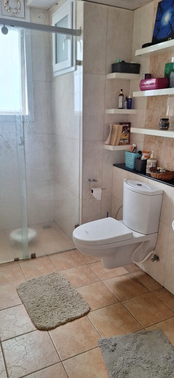 Bathroom in 3 BHK Apartment at Mantri Manyata Lithos, Thanisandra – for Rent