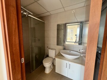 Bathroom in 2.5 BHK Apartment at Bhartiya Nikoo Homes, Thanisandra Main Road – for Rent