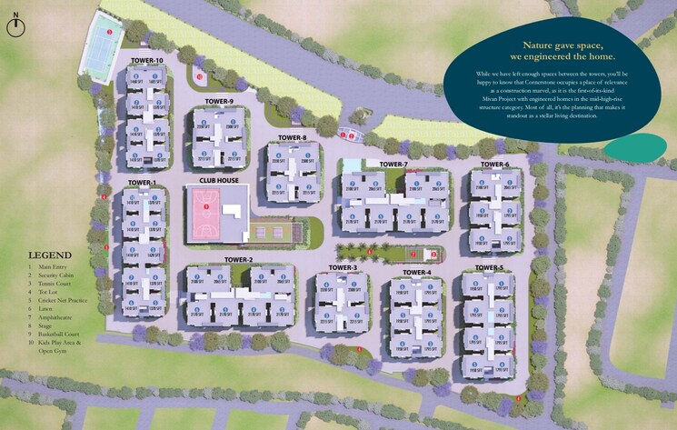 Master Plan, eipl-corner-stone 3 Bedroom 2215 Sq.Ft. Apartment In Gandipet Hyderabad 8017090