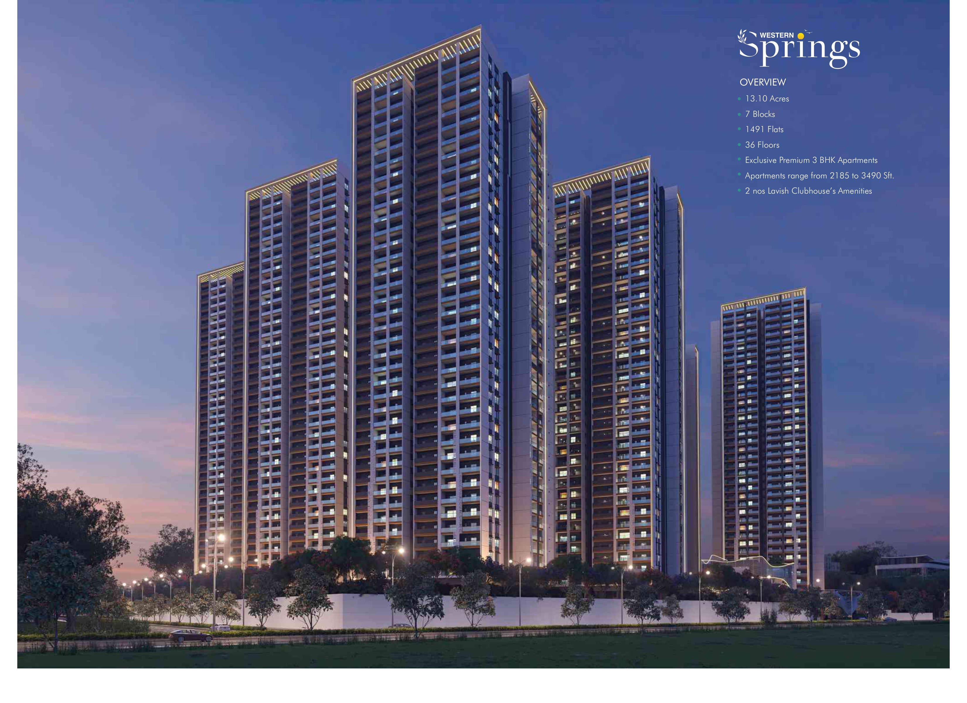 3 BHK + Pooja Room,Servant Room 3400 Sq.Ft. Apartment in Western Springs