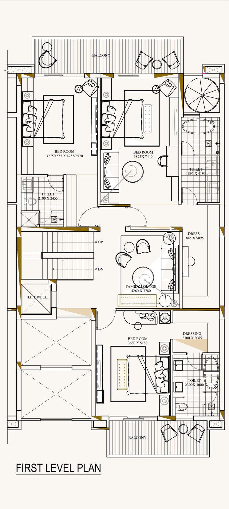 Floor Plan, ats-marigold 4 Bedroom 5500 Sq.Ft. Villa In Sector 89a Gurgaon 8017284