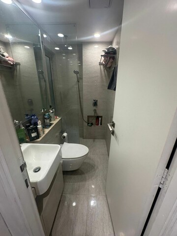 Bathroom in 1 BHK Apartment at Hiranandani Regent Hill, Powai – for Rent