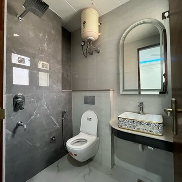 Bathroom in 2 BHK Builder Floor at Ansal Sushant Lok I, Sushant Lok I – for Rent